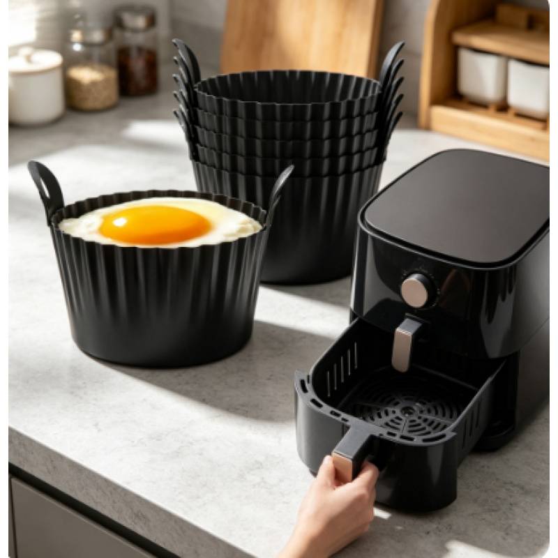 Silicone Air Fryer Egg Poacher - Egg Waffle Pan บทวิจารณ์และราคา