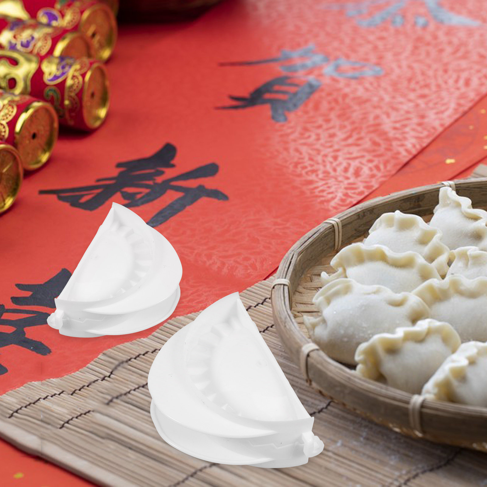 4Pcs Dumpling Maker Set PP Mat - Dumpling Press Set บทวิจารณ์และราคา