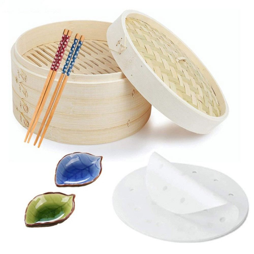 Chinese Steamer Bamboo Steamer - Bao Steamer Bamboo บทวิจารณ์และราคา