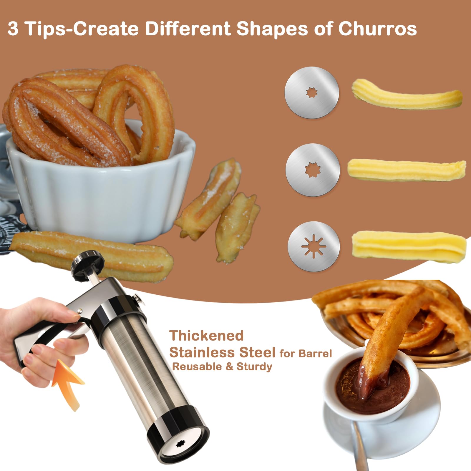 Traditional Churro Maker Machi - Churros Maker Gun บทวิจารณ์และราคา