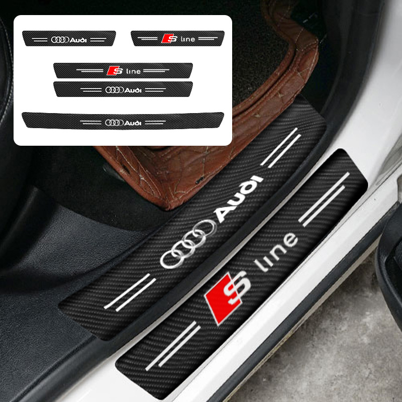 Car Door Sill Scuff Plate Deco - Crepe Pan Carbon บทวิจารณ์และราคา