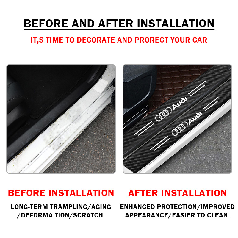 Car Door Sill Scuff Plate Deco - Crepe Pan Carbon บทวิจารณ์และราคา