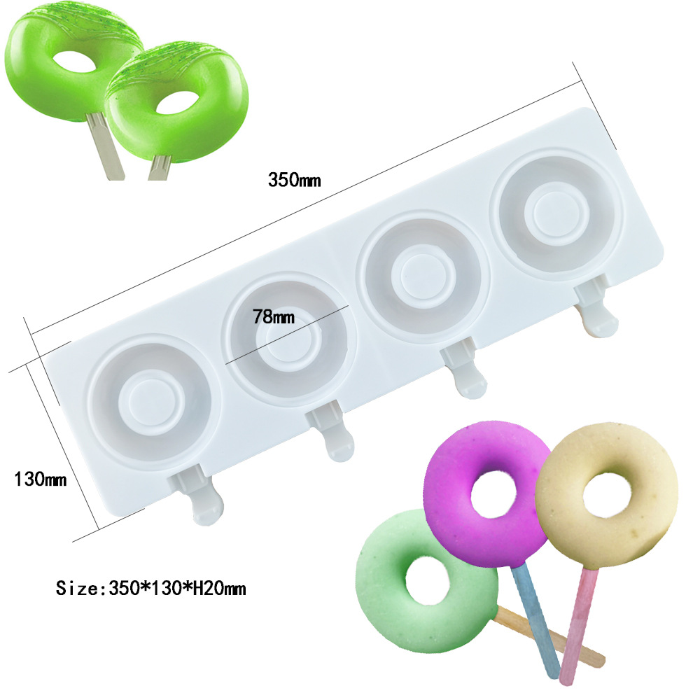 Large Donut 4 Cavity Ice Cream - Donut Mold Silicone บทวิจารณ์และราคา