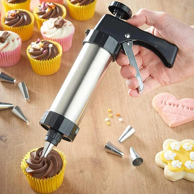 Cookie Press Gun Kit Stainless - Churros Maker Gun บทวิจารณ์และราคา