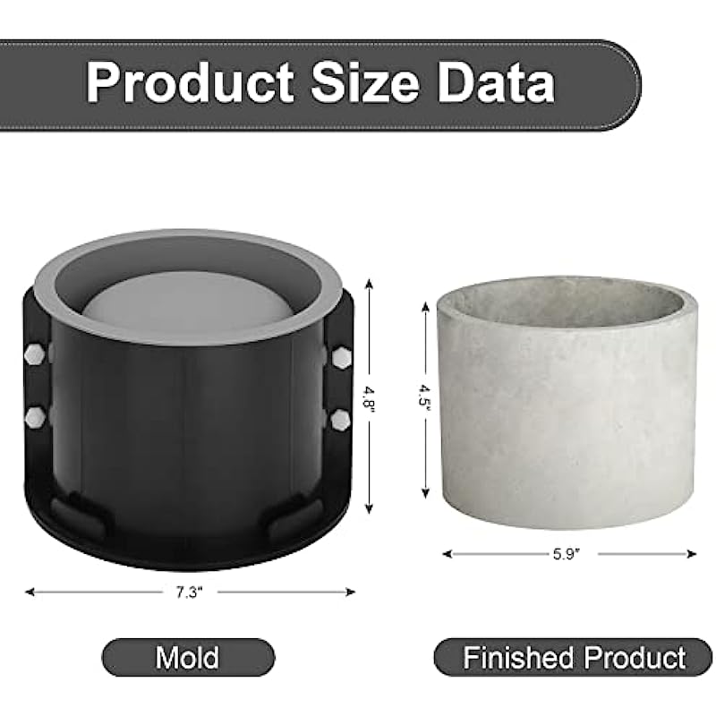 Large Round Flower Pot Cement  - Potsticker Mold บทวิจารณ์และราคา