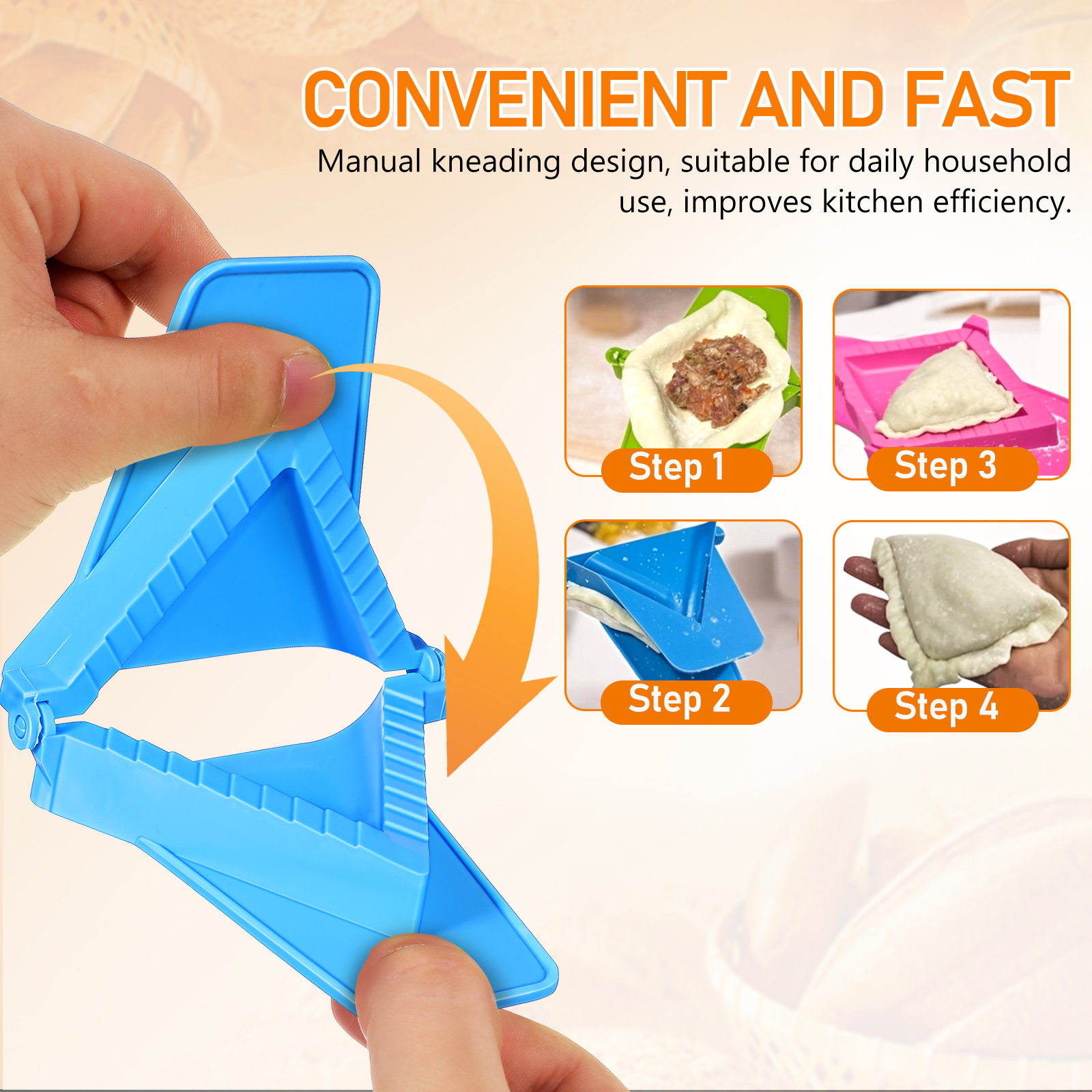 3Pcs Dumpling Mold Plastic Set - Dumpling Press Set บทวิจารณ์และราคา