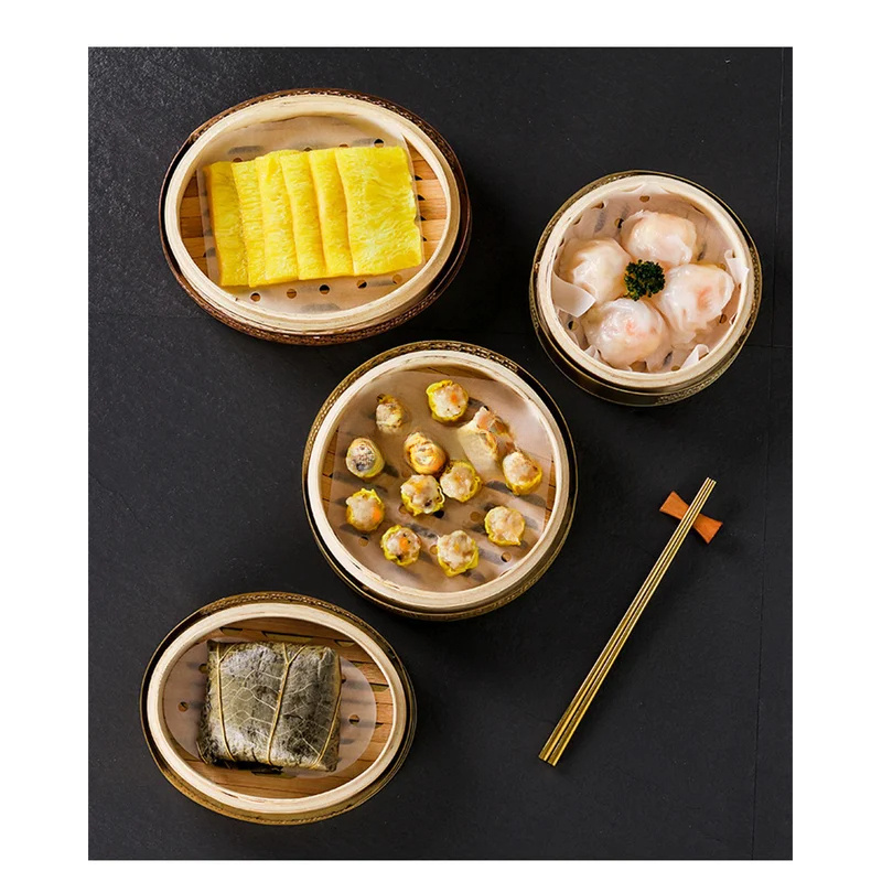 Chinese Bamboo Dimsum Lid Dump - Bao Steamer Bamboo บทวิจารณ์และราคา