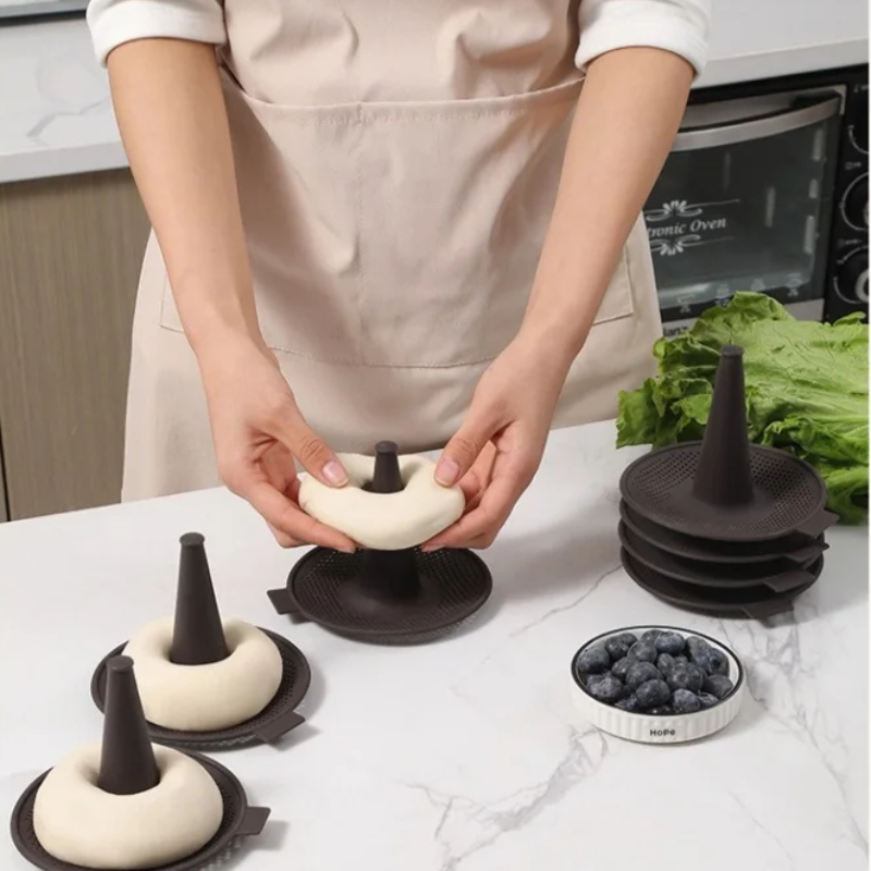 6Pcs Baking Mold Bread Donut P - Donut Mold Silicone บทวิจารณ์และราคา