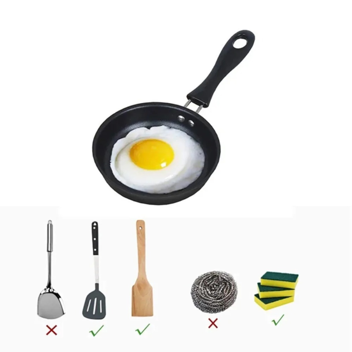Mini Frying Pan with Handle Po - Mini Pancake Griddle บทวิจารณ์และราคา