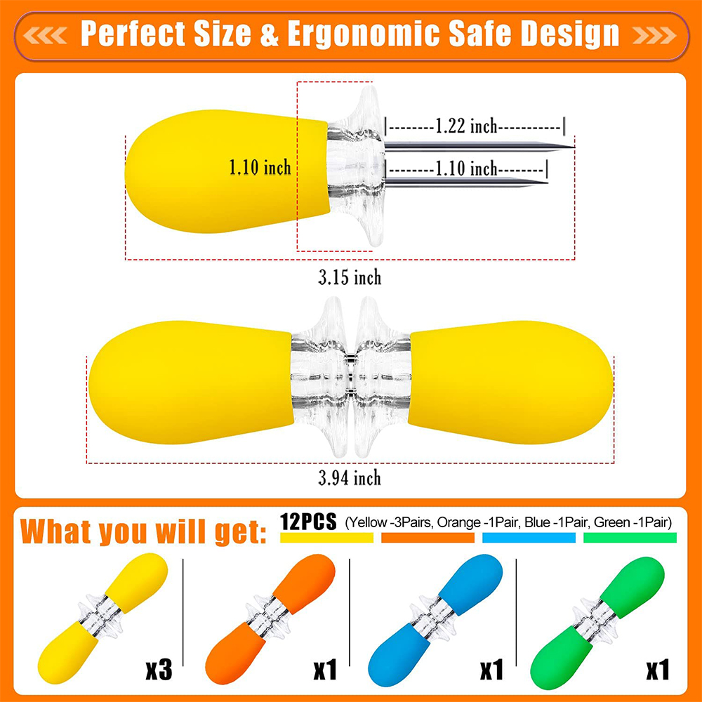 LMETJMA 12pcs/set Corn Holders - Corn Dog Stick บทวิจารณ์และราคา