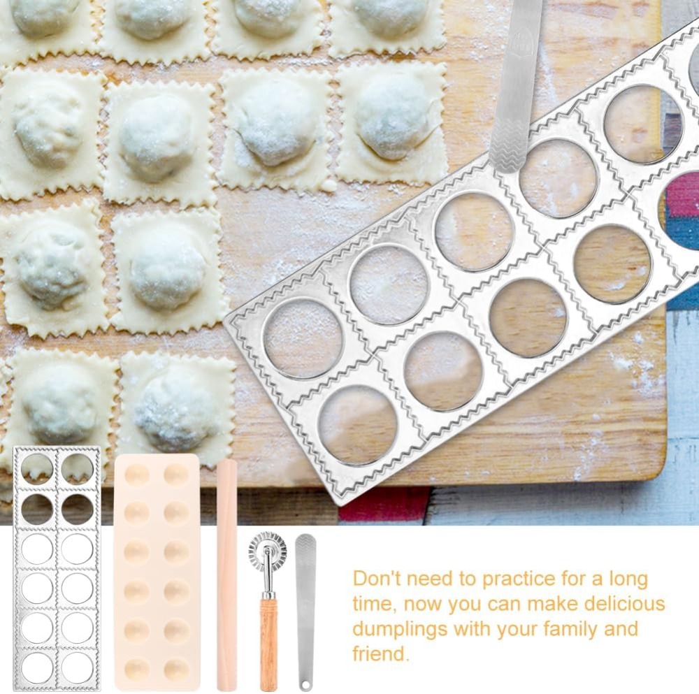 12-Hole Ravioli Press Mold Set - Dumpling Press Set บทวิจารณ์และราคา