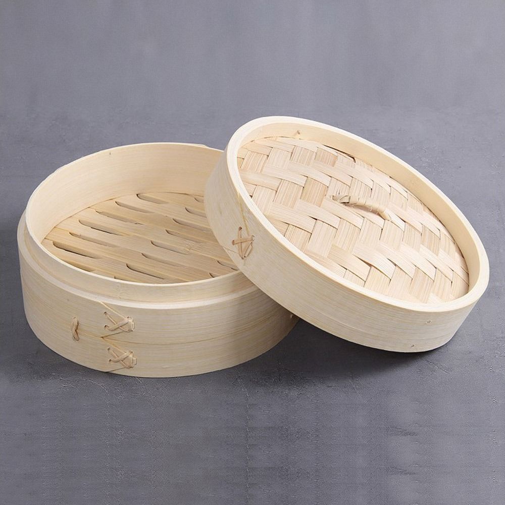 Bamboo Steamer Basket with Lid - Bao Steamer Bamboo บทวิจารณ์และราคา