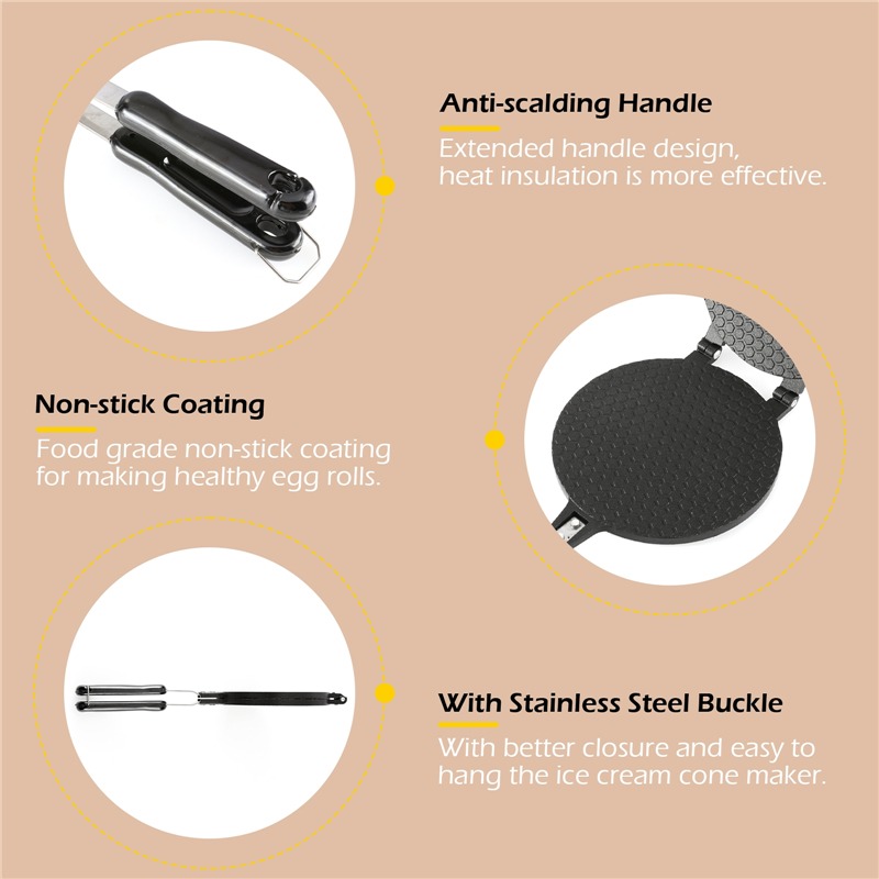 22cm Non-Stick Egg Roll Waffle - Egg Waffle Pan บทวิจารณ์และราคา