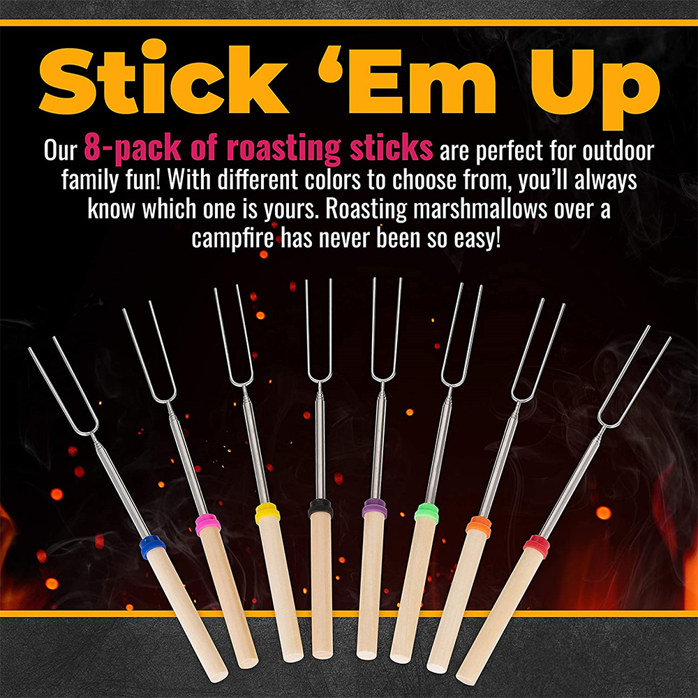 8Pcs Barbecue Skewers Stainles - Hot Dog Press บทวิจารณ์และราคา