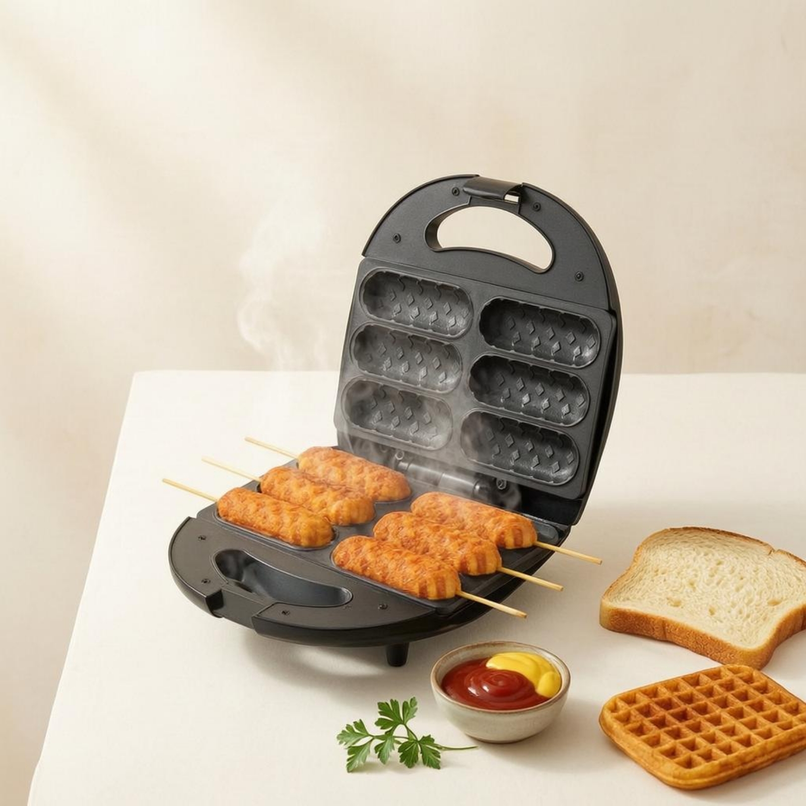 Corn Dog Maker Double-Sided He - Corn Dog Stick บทวิจารณ์และราคา