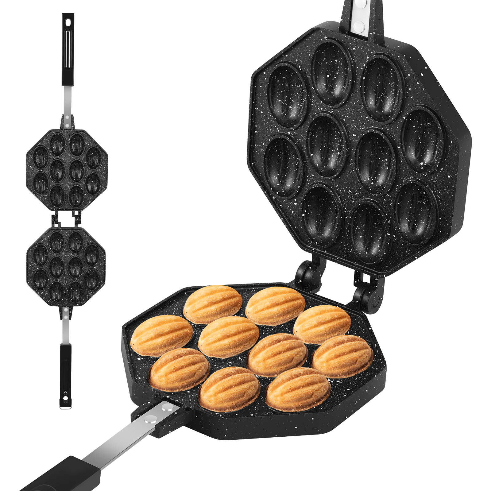 Walnut Cookie Mold Aluminum Al - Egg Waffle Pan บทวิจารณ์และราคา