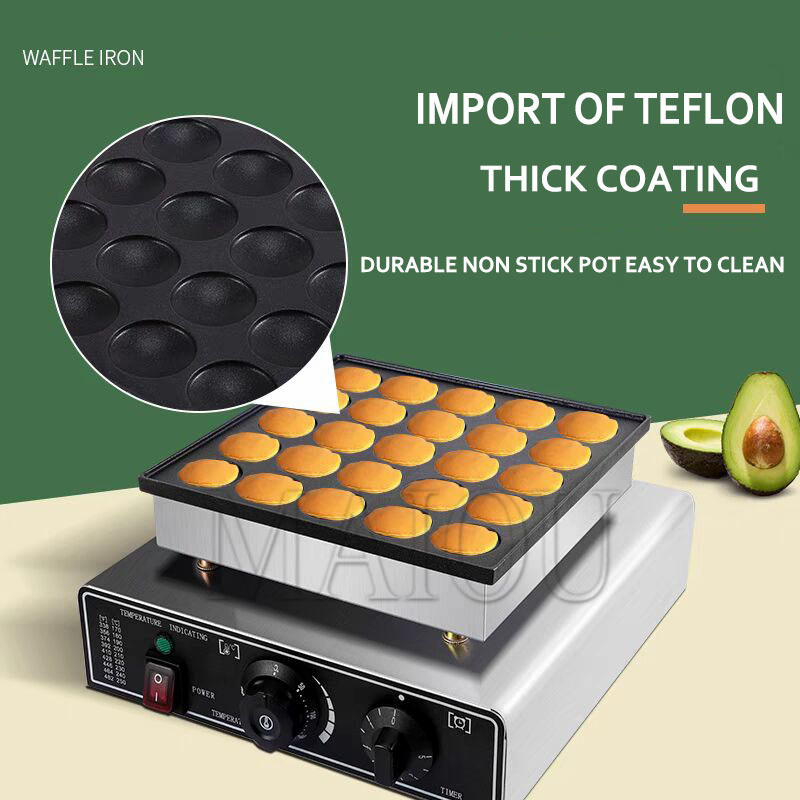25 Holes Pancake Waffle Makers - Mini Pancake Griddle บทวิจารณ์และราคา