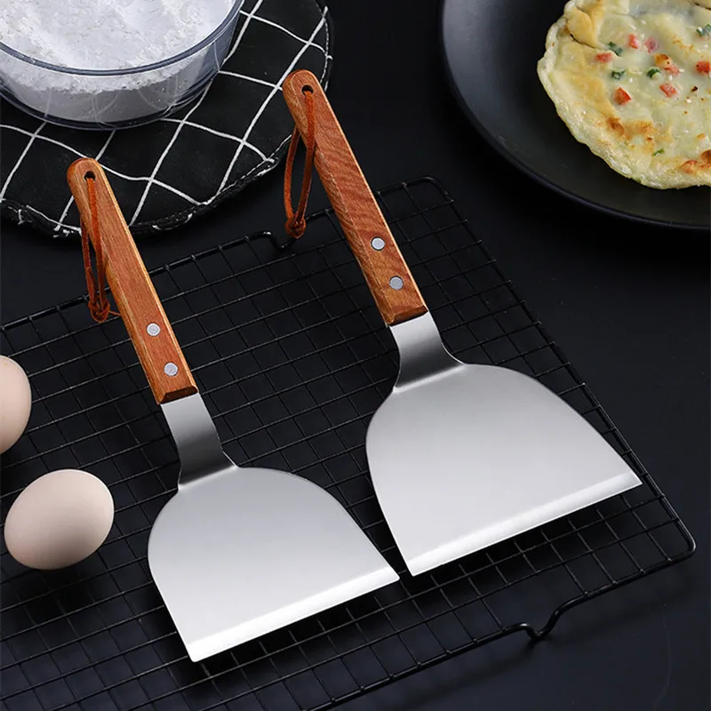 Stainless Steel Wooden Handle  - Okonomiyaki Spatula บทวิจารณ์และราคา