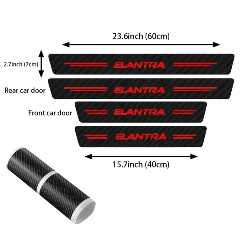 Car Front Rear Door Threshold  - Crepe Pan Carbon บทวิจารณ์และราคา