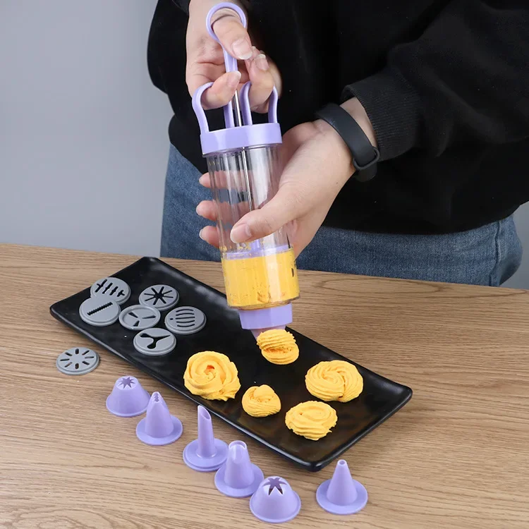 DIY Manual Cookie Press Maker  - Churros Maker Gun บทวิจารณ์และราคา