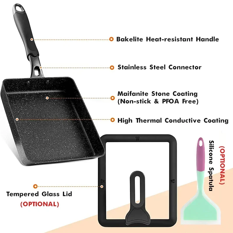 Japanese Omelette Pan / Tamago - Egg Waffle Pan บทวิจารณ์และราคา