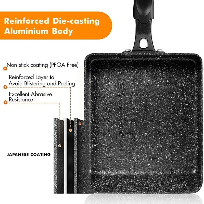 Japanese Omelette Pan / Tamago - Egg Waffle Pan บทวิจารณ์และราคา