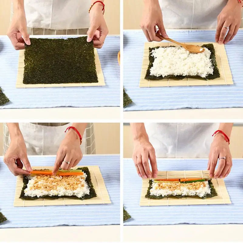 DIY Bamboo Sushi Maker Rolling - Spring Roll Wrapper บทวิจารณ์และราคา