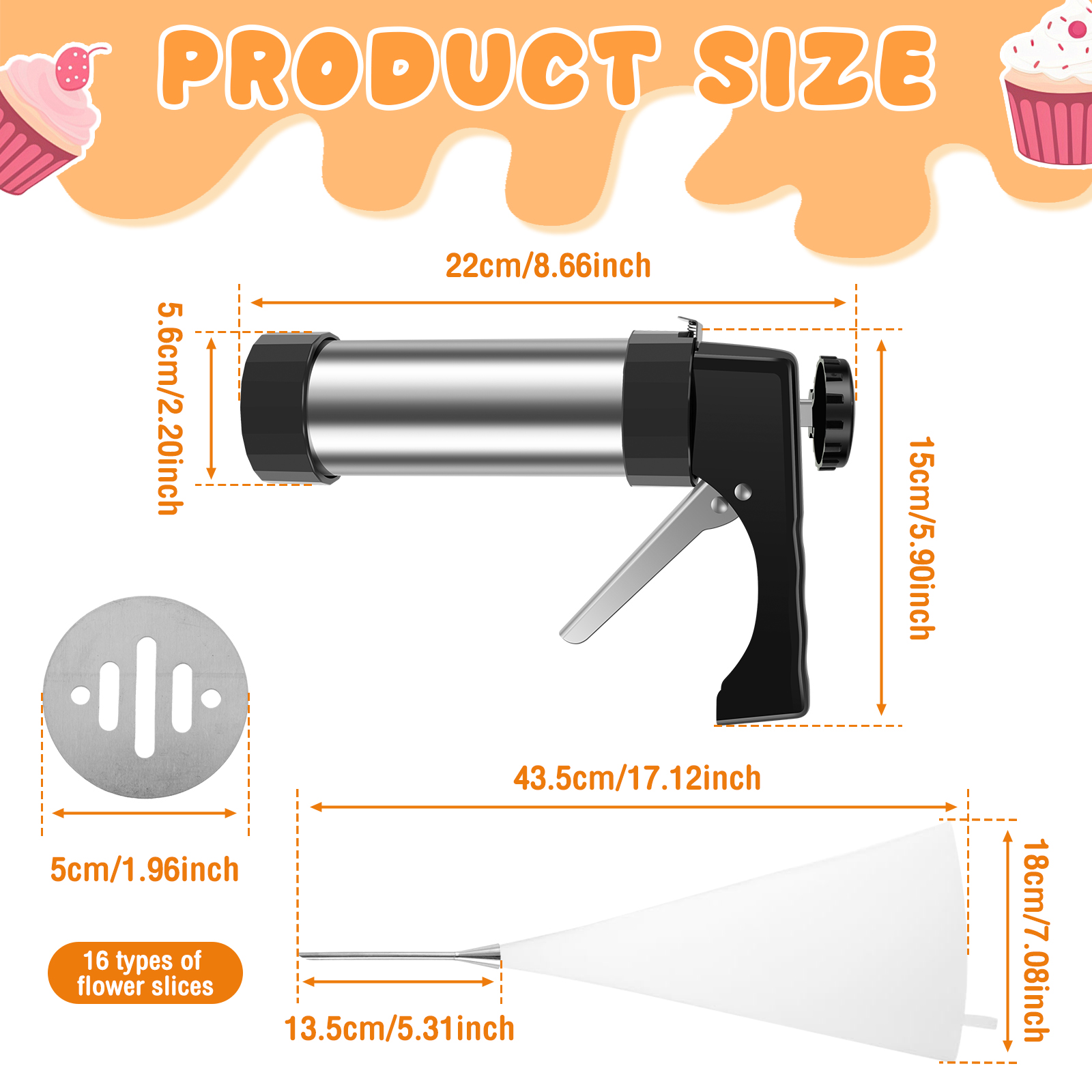 Cookie Press Gun Tips Set Stai - Churros Maker Gun บทวิจารณ์และราคา