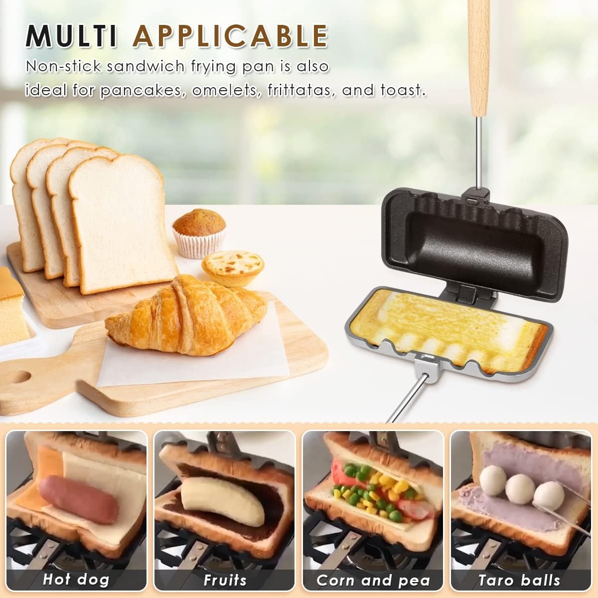 Breakfast Sandwich Maker, 4w1h - Hot Dog Press บทวิจารณ์และราคา