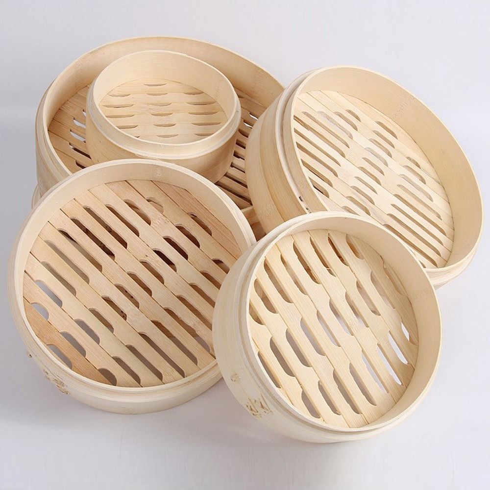 Chinese Steamer Basket Bamboo  - Bao Steamer Bamboo บทวิจารณ์และราคา