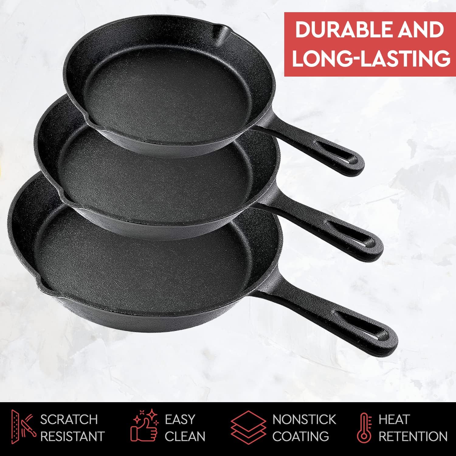 14/16/20cm Cast Iron Frying Pa - Cast Iron Corn บทวิจารณ์และราคา