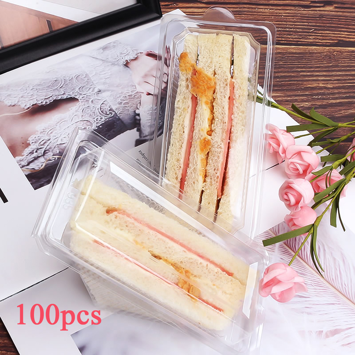 100pcs Sandwich Box Portable D - Spring Roll Wrapper บทวิจารณ์และราคา
