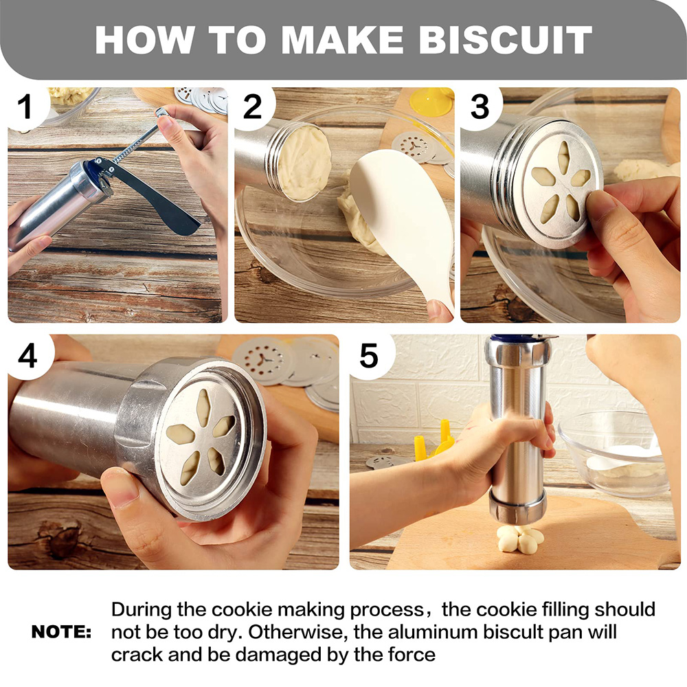 10/20pcs Aluminum Cookie Maker - Churros Maker Gun บทวิจารณ์และราคา