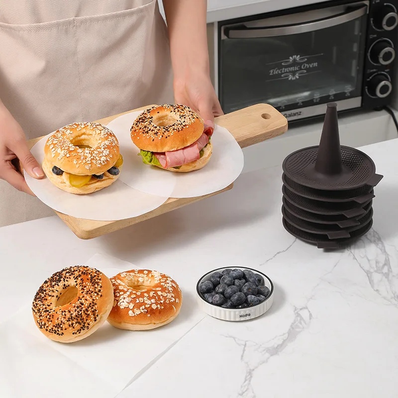 6Pcs Bagel Tools Silicone Mold - Donut Mold Silicone บทวิจารณ์และราคา