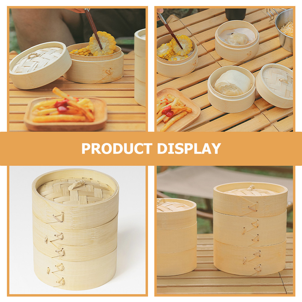1Set Smooth Edge Bamboo Steame - Bao Steamer Bamboo บทวิจารณ์และราคา