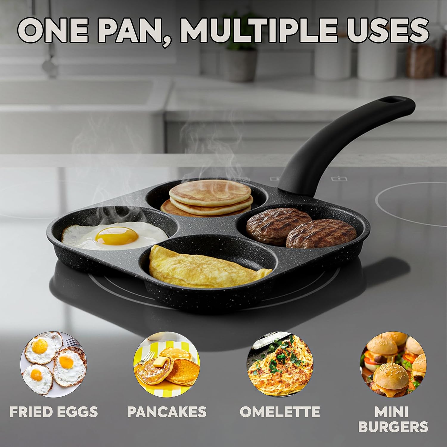 Egg Frying Pan Nonstick Pancak - Egg Waffle Pan บทวิจารณ์และราคา