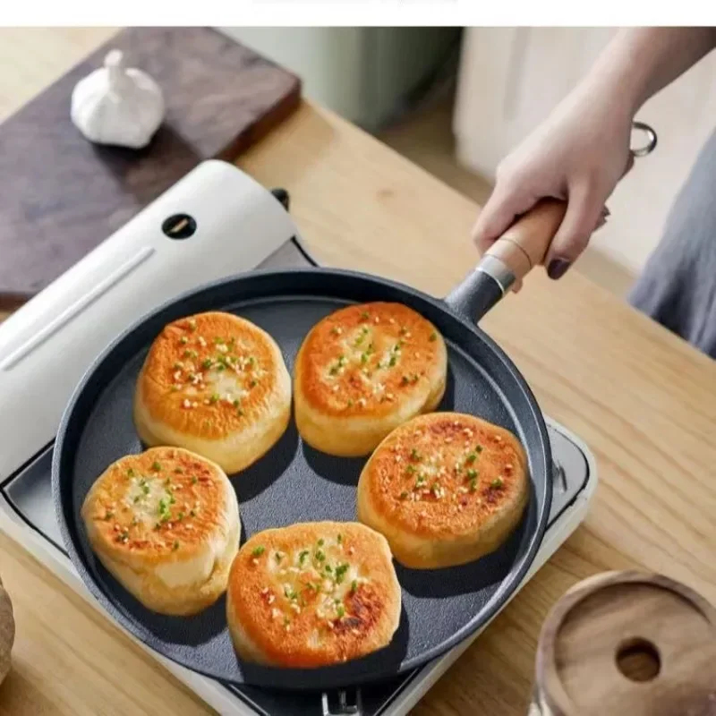 20cm Cast Iron Skillet Wooden  - Egg Waffle Pan บทวิจารณ์และราคา