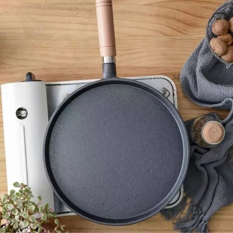 20cm Cast Iron Skillet Wooden  - Egg Waffle Pan บทวิจารณ์และราคา