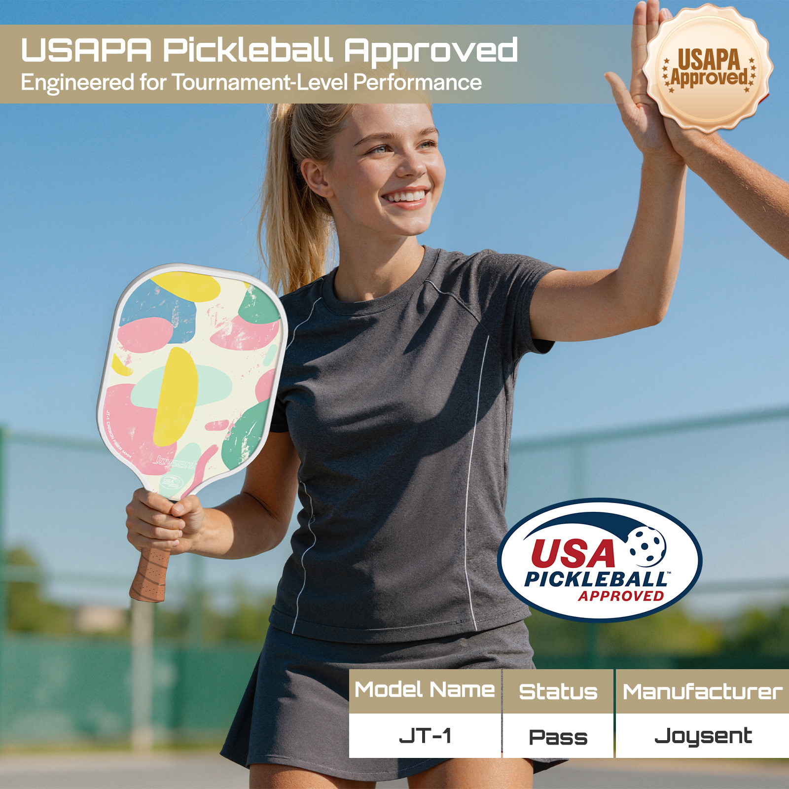Joysent USAPA Pickleball Paddl - Crepe Pan Carbon บทวิจารณ์และราคา