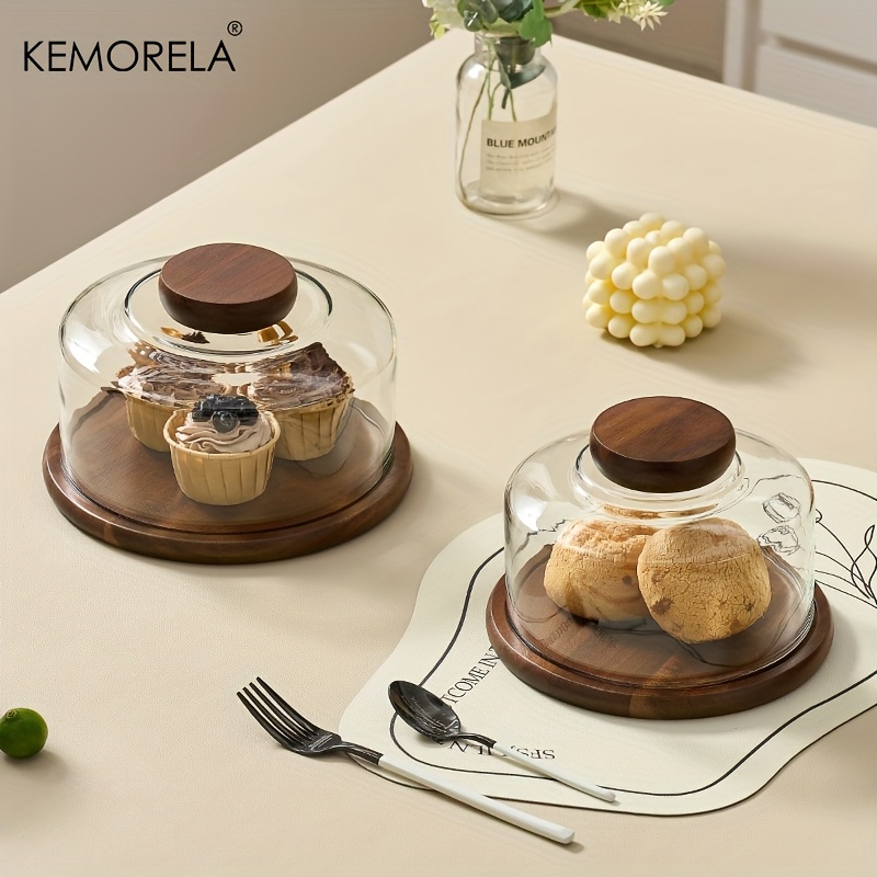 1PCS Round Wooden Cake Stand w - Dim Sum Basket บทวิจารณ์และราคา