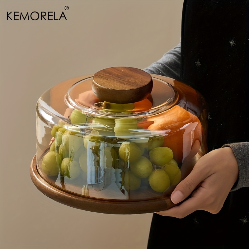 1PCS Round Wooden Cake Stand w - Dim Sum Basket บทวิจารณ์และราคา