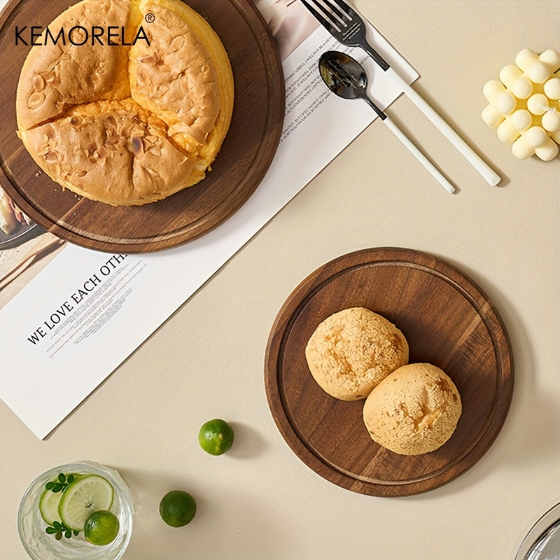 1PCS Round Wooden Cake Stand w - Dim Sum Basket บทวิจารณ์และราคา